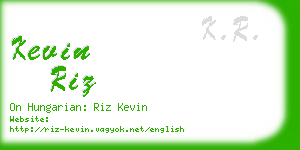 kevin riz business card